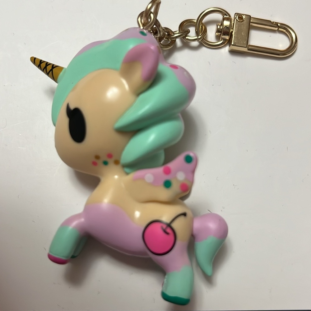 Brand new tokidoki Unicorn Keychain - Mint, Pink, Gold